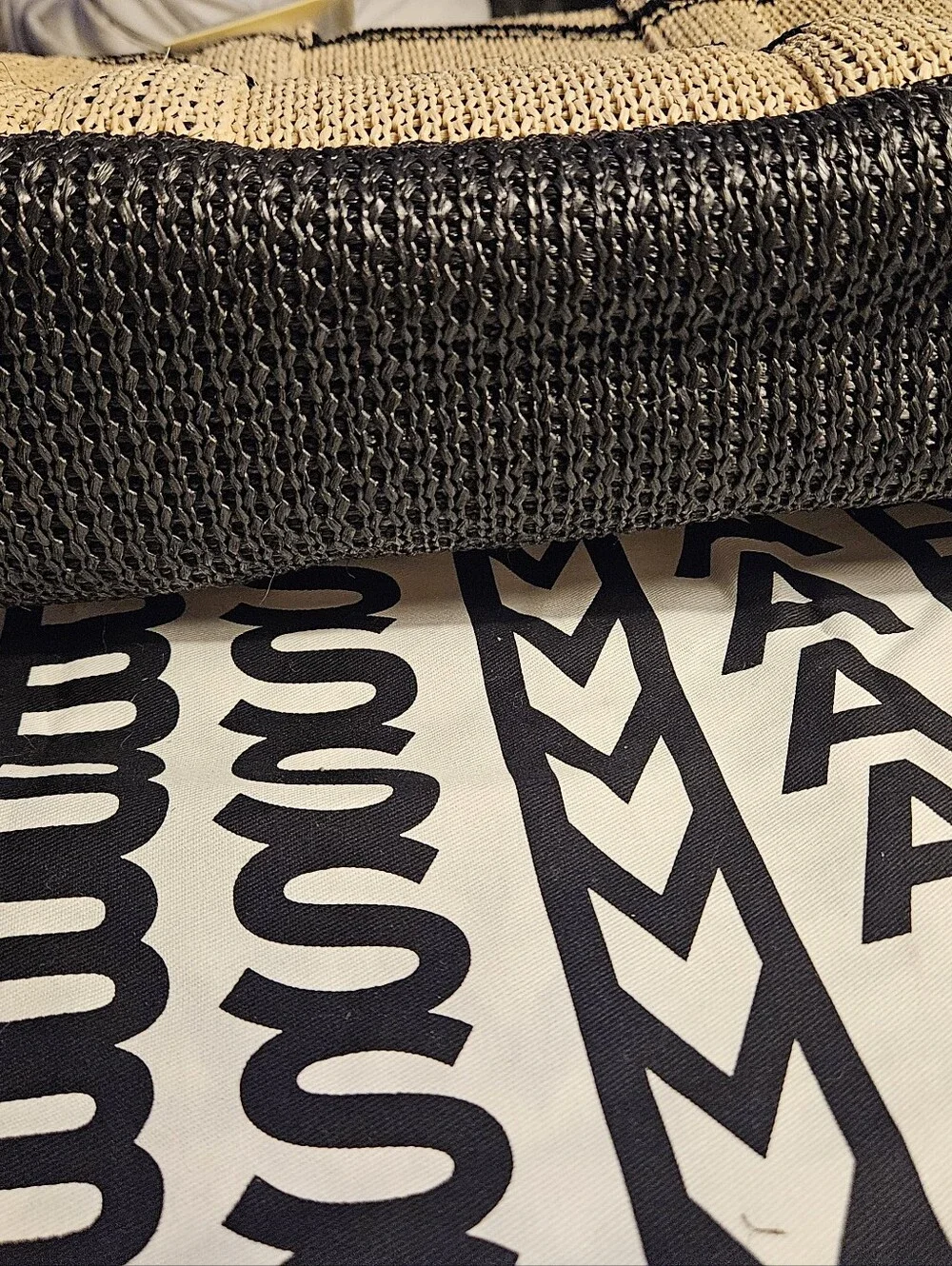 Marc Jacobs 'The Straw Jacquard Medium Tote Bag'